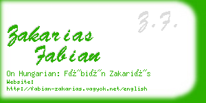 zakarias fabian business card